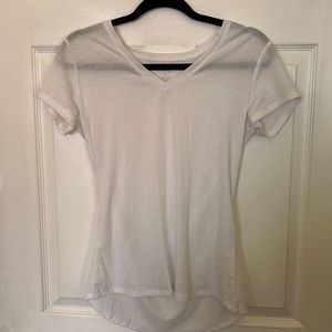 White womens v neck t shirt size medium